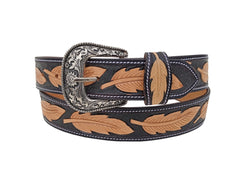 Western Genuine Leather Belt with Removable Buckle 30AB114