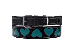 Western Style Hand Tooled Hand Finished Leather Dog Collar With Padded Soft Lining 10AB161