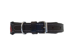 Western Style Hand Tooled Hand Finished Leather Dog Collar With Padded Soft Lining 10AB162