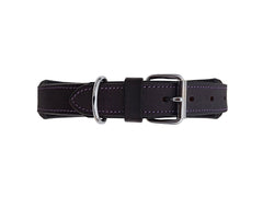 Western Style Hand Tooled Hand Finished Leather Dog Collar With Padded Soft Lining 10AB163