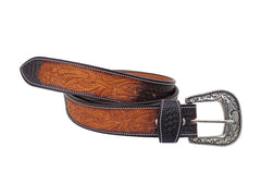 Western Genuine Leather Belt with Removable Buckle 30AB112