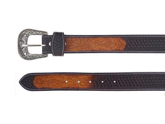 Western Genuine Leather Belt with Removable Buckle 30AB112