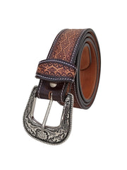 Western Genuine Leather Belt with Removable Buckle 30AB121