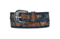 Western Genuine Leather Belt with Removable Buckle 30AB120