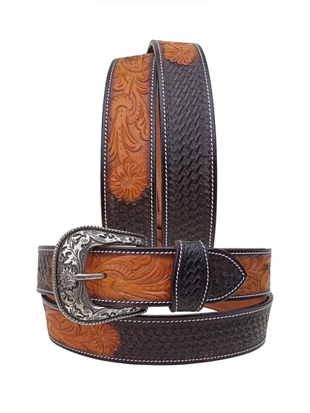 Western Genuine Leather Belt with Removable Buckle 30AB112