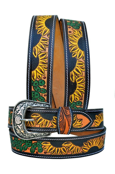 Western Genuine Leather Belt with Removable Buckle 30AB105