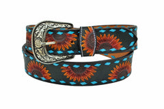 Western Genuine Leather Belt with Removable Buckle 30AB119