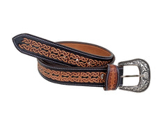 Western Genuine Leather Belt with Removable Buckle 30AB117