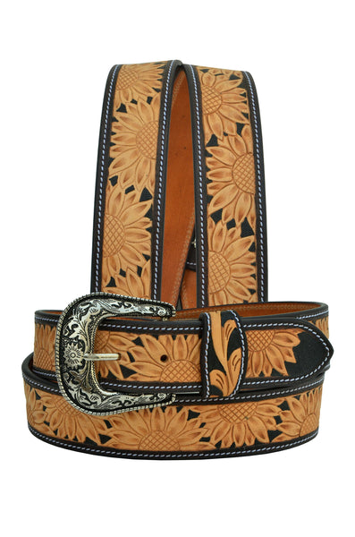 Western Genuine Leather Belt with Removable Buckle 30AB116