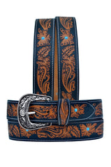 Western Genuine Leather Belt with Removable Buckle 30AB120