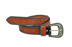 Western Genuine Leather Belt with Removable Buckle 30AB115