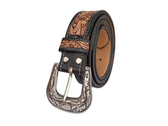 Handmade Western Beaded Belt Heavy Duty Full-Grain Leather Unisex with Removable Buckle  30IS115