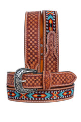 Western Genuine Leather Belt with Removable Buckle 30AB009