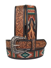 Handmade Western Beaded Belt Heavy Duty Full-Grain Leather Unisex with Removable Buckle  30IS114