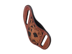 Western Hand Tooled and Handcrafted Tooled Leather 4" Knife Sheath 50AB005