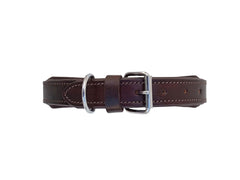 Western Style Beaded and Tooled Leather Dog Collar With Padded Soft Lining 10AB033