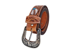 Western Genuine Leather Belt with Removable Buckle 30AB122