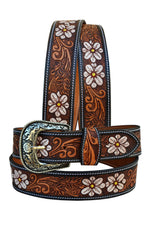 Western Genuine Leather Belt with Removable Buckle 30AB102