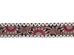 Western Style Hand Tooled Hand Finished Leather Dog Collar With Padded Soft Lining 10IS111